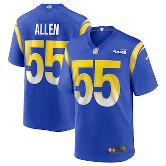 mens nike brian allen royal los angeles rams game jersey